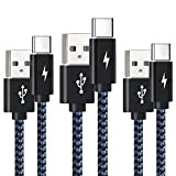 LTDNB Câble USB C [1m+1m+2m/Lot de 3] Cable USB Type C Chargeur Rapide Nylon Tressé Compatible avec Samsung S20 S10 ...