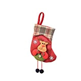 LuckyGirls Bas de Noël Mini Chaussette Père Noël Bonbons Sac Cadeau Arbre de Noël Suspendu à Décor