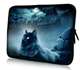 Luxburg® design housse sacoche pochette pour ordinateur portable 10,2 pouces, motif: Chat et rocher