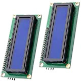 Luxtech Lot de 2 adaptateurs LCD 1602 16x2 pour interface série avec rétroéclairage bleu pour Arduino UNO R3 MEGA2560