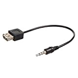 Maclean MCTV-693 Câble Jack 3,5 mm OTG (on-The-Go) Adaptateur USB Host Jack High Speed Auto AUX Adaptateur Noir Femelle câble ...