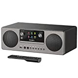 Majority Humboldt Internet Radio Dab+ CD Player Music System I Spotify Connect I Bluetooth I Podcasts I Dual Alarm Clock