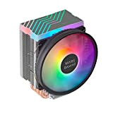 MARSGAMING MCPU44, Dissipateur CPU Dual ARGB, 4 Heatpipes HCT, TDP 160W, Ventilateur Ultra-Silencieux PWM 11cm Noir