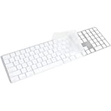 Masibloom Protection de clavier en silicone transparent pour Apple iMac Magic Keyboard avec pavé numérique MQ052LL/A (A1843) disposition US/EU (silicone ...