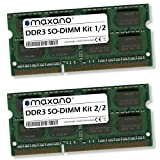 Maxano Memorycity Lot de 2 barrettes de mémoire RAM compatibles avec Synology RackStation RS815+ DDR3 1600 MHz SO-DIMM