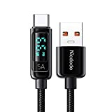mcdodo Câble USB C 6A 66W, cable Usb Type c énergie d'affichage numérique à chargeur rapide visible,avec mode de charge ...