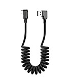 Mcdodo Spirale Câble USB C 90 degrés câble élastique Type C QC 4.0 à angle droit câble de données rétractable ...