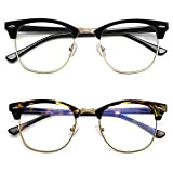 MEETSUN Lot de 2 lunettes anti-lumière bleue pour femmes/hommes, filtre anti-fatigue oculaire, jeu d'ordinateur Blue Ray et UV400/réduction de l'éblouissement ...
