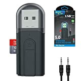 MEFEN Adaptateur USB Bluetooth 5.0 avec câble Audio 3,5 mm, Adaptateur Récepteur Émetteur Audio sans Fil pour Voiture Auxiliaire,Casque,PC,TV et ...