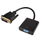 MEIRIYFA Câble adaptateur DVI-D 24+1 mâle vers VGA femelle, adaptateur DVI actif vers VGA pour DVD, ordinateur portable, HDTV, projecteur ...