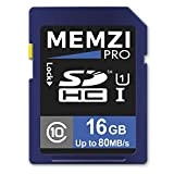 MEMZI Pro Carte mémoire SDHC Classe 10 80 Mo/s pour appareils photo numériques Panasonic Lumix DMC-GX80, DMC-GX80C, DMC-GX80H, DMC-GX80K, DMC-GX80K2, ...