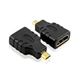 Micro HDMI mâle vers HDMI femelle Adaptateur Convertisseur Compatible avec connecter Tablettes / Appareils Photo / Camescope / Video Caméra ...