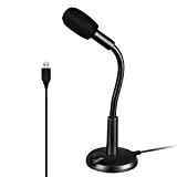 Microphone de conférence USB pour Ordinateur de Bureau et Ordinateur Portable, Micro PC à condensateur omnidirectionnel à 360° pour la ...