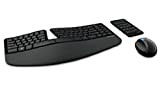 Microsoft – Sculpt Ergonomic Desktop – Ensemble clavier et souris ergonomiques sans fil avec récepteur USB (repose poignets, pavé numérique ...