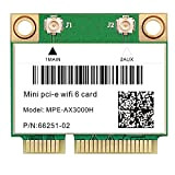Mini PCIE WiFi 6 Bluetooth 5.0 MPE-AX3000 Carte Wifi sans fil double bande 3000 Mbps Half Mini PCI-E réseau Wlan ...