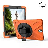 Mobigear Shockproof Strap - Coque arrière Rigide pour Samsung Galaxy Tab S3 9.7 - Orange