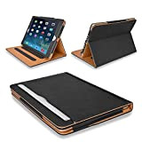 MOFRED? Black & Tan Apple iPad Air-5th Generation (2013 Version) Leather Case-MOFRED?- Executive Multi Function Leather Standby Case for Apple ...