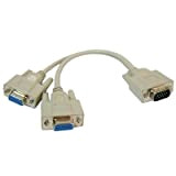 MOHAMED VGA SVGA HDB15 mâle à 2 Splitter câble Femelle Haute qualité (Color : Color1)