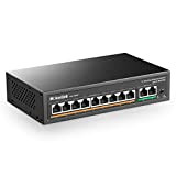 mokerlink 11 Ports PoE Switch with 9 Port PoE+, 2 Fast Ethernet UpLink, 100 Mbps, 120W 802.3 AF/at PoE, Fanless ...