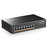 mokerlink 8 Port Gigabit PoE Switch, 8 PoE+ Ports 1000Mbps, 802.3af/at 120W, Plug and Play Non Géré, Métal Robuste, sans ...