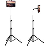MoKo Tripod Stand, Height & Angle Adjustable Gooseneck Phone Tablet Stand丨Tripod Floor Stand Compatible with 4.7-12.9" Tablets Cell Phones Pro ...