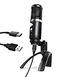 Moman Microphone USB, EM1 Condensateur Mic PC USB-C Plug&Play avec Trépied pour Ordinateur Windows Macbook Laptop Podcasting Streaming Enregistrement Vocal, ...