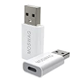 MOSWAG 2 Packs USB C vers USB Male vers USB C Femelle Adaptateur Adaoter Blanc Adaptateur USB C Compatible avec ...