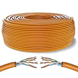 Mr. Tronic 100m Câble de Réseau Ethernet Bobine | Câble d'installation | CAT6, AWG24, CCA, UTP, RJ45 | LAN Gigabit ...