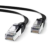 Mr. Tronic 20m Câble de Réseau Ethernet Plat | CAT7, SFTP | Fiches RJ45 | LAN Gigabit | Cordon Brassage ...