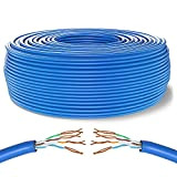 Mr. Tronic 50m Câble de Réseau Ethernet Bobine | Câble d'installation | CAT6, AWG24, CCA, UTP, RJ45 | LAN Gigabit ...