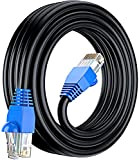 Multi-Cables CAT6 RJ45 15m, à l'extérieur Utiliser imperméable - CCA - Direct Burial Ethernet Network câble - 550 MHz - ...