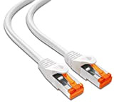 mumbi 23520 Cat.6 FTP Câble réseau de raccordement LAN Ethernet Patch avec connecteurs RJ-45 10.0m, blanc (1x)