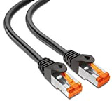 mumbi 23528 Cat.6 FTP Câble réseau de raccordement LAN Ethernet Patch avec connecteurs RJ-45 15.0m, noir (1x)