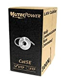 MutecPower - CAT5E UTP Solide câble réseau Ethernet 300m CCA - 24 AWG 350Mhz Gris 300 mètres