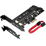 MZHOU PCI-E à USB 3.0 Carte PCI Express INCL. 1 USB C et 2 Ports USB A, pour Ajouter des ...