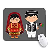NA Gaming Mouse Pad afghans in National Dress Flag Man and Woman Traditional antidérapant Backing Computer Mousepad for notebooks Mouse ...