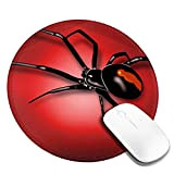 NA Tapis de Souris Black Widow Spider Base en Caoutchouc antidérapante Tapis de Souris Rond étanche pour Bureau Home Gaming ...