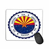 NA Tapis de Souris de Jeu Tapis de Souris de Forme oblongue Arizona Flag Badge Grunge Rubber Stamp Vintage Travel ...