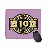 NA Tapis de Souris Design personnalisé Gaming Mouse Pad Rubber Oblong Mouse Mat Stamp Stamp Text Celebrating Years Anniversary Label ...