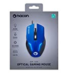 NACON - Souris (Gauche, Optique, USB, 2400 DPI, 132 g, Noir, Bleu)
