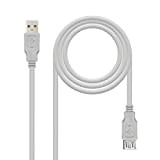 Nano Cable 10.01.0203 - Câble rallonge USB 2.0, mâle-Femelle, Beige, 1.8mts