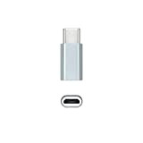 NANOCABLE 10.02.0011 - Adaptateur USB-C vers Micro USB, USB-C/M-M-Micro B/H, Aluminium, Gris