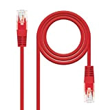 NanoCable 10.20.0401-R - Câble Ethernet RJ45 Cat.6 UTP AWG24, Rouge, 1mts