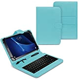 NAUC Étui de protection pour tablette Samsung Galaxy Tab A6 10.1 2016 T580 T585 avec clavier USB Turquoise