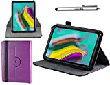 Navitech Étui Violet avec Support Rotatif 360 Et Stylet - Compatible avec Le Alcatel OneTouch Pixi 3 10" Tablette
