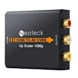 Neoteck 1080P HDMI vers AV Adaptateur Boîtier Métallique 3RCA CVBS HDMI vers Vidéo Convertisseur Composite Audio Numérique vers Analogique PAL/NTSC ...