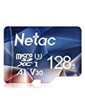 Netac Carte Mémoire, Micro SD 128 Go SDXC v100 Class 10 pour Switch, Appareil Photo, Smartphone, PS Vita, PS4 Pro, ...