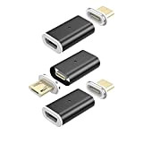NetDot 10th Génération Adaptateur Magnétique,Chargement Rapide et Transfert de Données pour Micro USB Smartphones Samsung S7 /6/5, LG, Nokia, Sony ...
