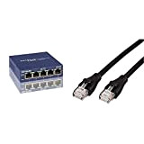 Netgear GS105 Switch Ethernet 5 Ports Métal Gigabit (10/100/1000), pour Une Connectivité Simple et Abordable, Protection ProSAFE & Amazon Basics ...