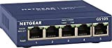NETGEAR (GS105) Switch Ethernet 5 Ports RJ45 Métal Gigabit (10/100/1000), switch RJ45 Métal, Positionnement sur un bureau ou un mur, ...